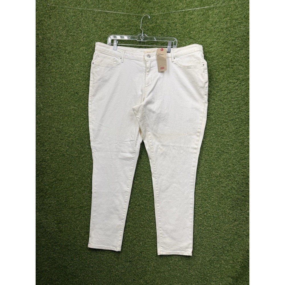 Levis 711 Skinny Jeans Womens 24W White Denim Casual Dress Mid Rise NWT